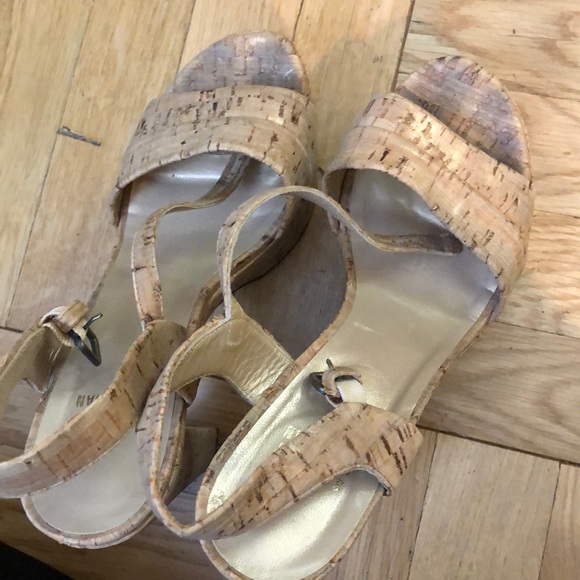 Stuart Weitzman platform cork heels - Picture 3 of 4